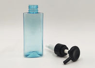 Бутылка прозрачного голубого квадратного пластикового ЛЮБИМЦА косметическая упаковывая для сливк стороны