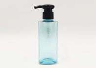 Бутылка прозрачного голубого квадратного пластикового ЛЮБИМЦА косметическая упаковывая для сливк стороны